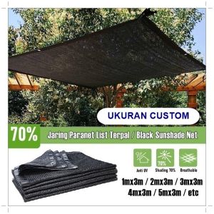 Jaring Paranet Penutup Tanaman Kebun Custom List Terpal 70% Korea Plus Ring D Dan Tarikan Ukuran Permeter