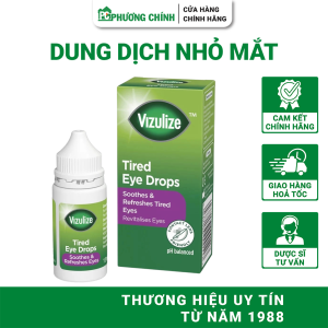 Dung Dịch Nhỏ Mắt Vizulize Tired Eye Drops Làm Dịu & Phục Hồi Đôi Mắt Mệt Mỏi Giảm Đau Mắt Đỏ 15ml