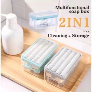 SOAP BOX MULTIFUNCTIONAL HAND-FREE RUBBING FOAMING HOUDEHOLD LAundry storage
