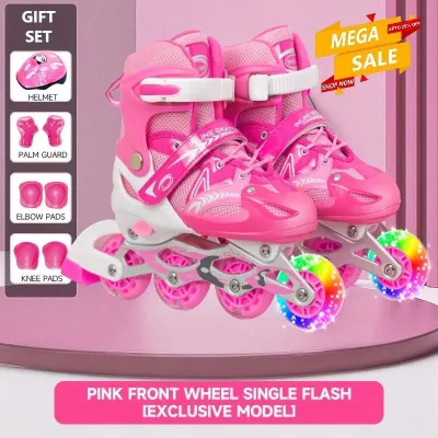 IMUTO[Free protective gear]Roller Skate Shoes for Kids Adjustable Quad Skates Roller Blades Skate Shoes for Girls Boys