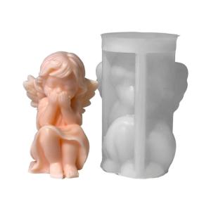 Silicone thiên thần hình khuôn cho việc tạo ra 3D nhựa Epoxy handmade đồ trang trí để mặt bàn khuôn dụng cụ thủ công