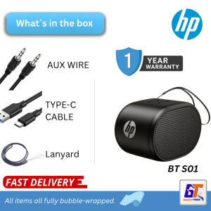 HP S01 Speaker Bluetooth Bass Mini Speaker Portable Wireless Gaming Subwoofer HP Speaker Mini HiFI System 蓝牙音响 Multiple Mini Speaker Portable Speaker