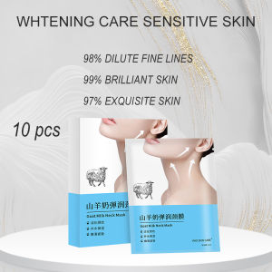 Moisturising Neck MaskWhitening Neck Mask Goat Milk Silky Neck Mask 10 Pc Remove Neck Lines Whitening Moisturize Improve Rough Skin HydrateCollagen Neck Mask