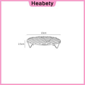 Heabety Round Air Fryer Rack With Legs Stackable Grid Grilling Rack Stainless Steel Anti-corrosion For Home Kitchen Oven Steamer Cooker