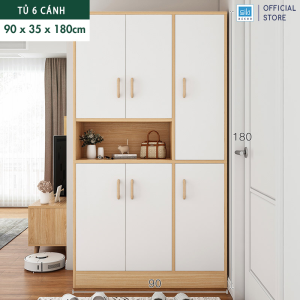 Tủ Để Giày Để Đồ Cỡ Lớn Đa Năng Thương Hiệu SIB Decor Phù Hợp Đặt Tại Lối Vào Phòng Khách KG19
