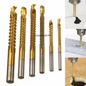 perbiji Mata Bor Gergaji HSS Titanium 3 4 5 6 6.5 8 Drill Saw Bits 3mm 4mm 5mm 6mm 6.5mm 8mm
