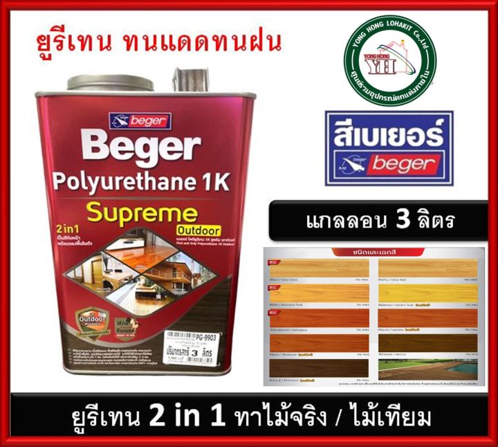 เบเยอร์ โพลียูรีเทน 1K ยูรีเทน ยูรีเทนทาพื้น สีย้อมพื้นไม้ ซูพรีม เอาท์ ...