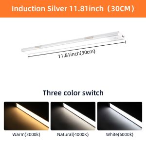 CHENBEN LED Night Light Cabinet Lights Wardrobe Light Wireless Motion Sensor USB Rechargeable Induction Lamp 20CM/40CM/60CM Led Light For Closet Stairs Kitchen Bedroom Desk Lamp