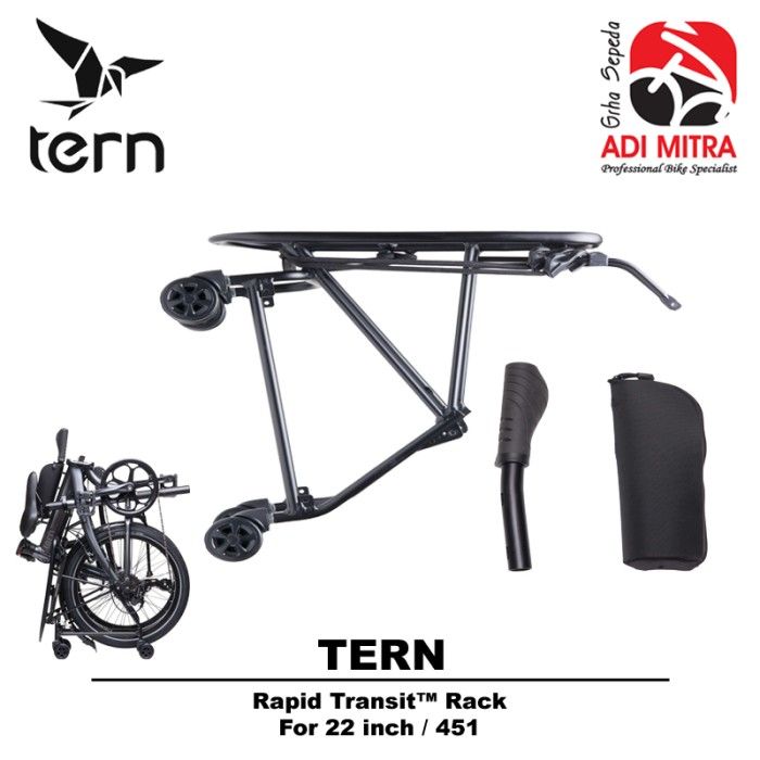 【TERN】RAPID TRANSIT RACK L Rapid Transit Rack L: Trolly your folding bike | Tern