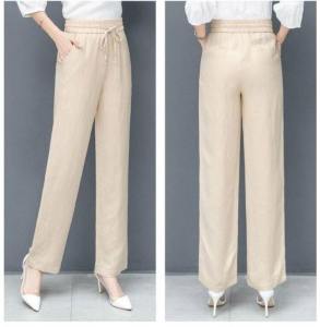 High Waist Loose Straight Leg Pants Women Draped Comfort Casual Pants