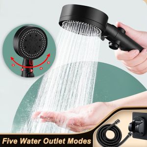 PrettyFloral~3 in 1 Shower Head Set shower 5-speed Pressurized Bathroom Shower Head With Hose