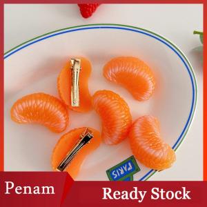 [PAM] Creative Cute Simulation Orange Hair Clip Fruit Hairpin Spring Clip For Girl Hair Accessories