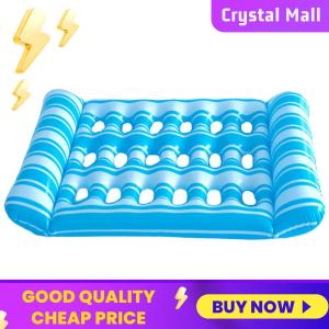 [Returns within 7 days] Inflatable Water Sleeping Bed Portable Floating Lounger Air Mattress Swimming Pool Air Mattress for Swimming Pool Party