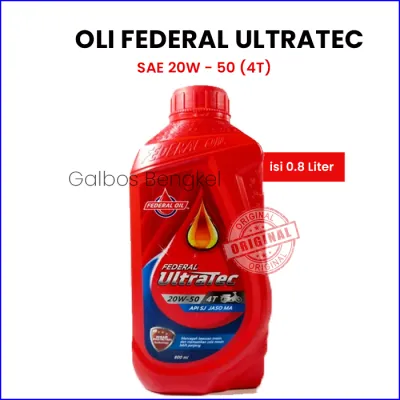 Oli Motor Federal Ultratec Oli Motor Bebek 4 T Tak Honda 800 ml 08 L Sae 20W-50 Original Murah