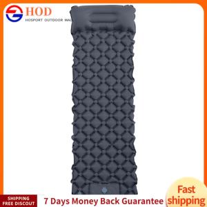 【Outdoor】10cm Self-Inflating Sleeping Mat with Foot Pump & Pillow Ultralight Camping Mat Lightweight Air Cushion for Outdoor Use