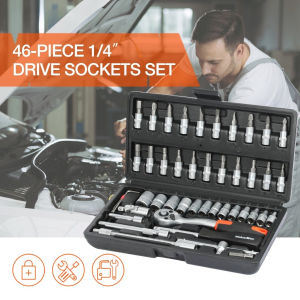 Socket Wrench Set Ratchet Screwdriver Kit Hand Tool Sets Car Repair Tool Kit Set Mechanical Tools Box for Home