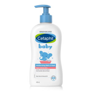 CETAPHIL BABY Moisturising Bath & Wash 400ml With Aloe Vera & Almond Oil