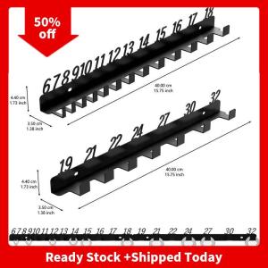 🔥🔥🔥pheebss ประแจสกรูจัดระเบียบบ้านชั้นเก็บของติดผนังพร้อมหมายเลขช่องเครื่องมือจัดคีมที่ยึดไขควง
