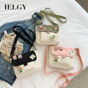 IELGY กระเป๋าสะพายไหล่กระเป๋าเกาหลีน่ารักโรงเรียนขนาดเล็ก