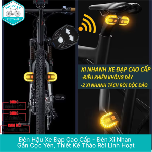 Đèn Hậu Xe Đạp Cao Cấp – Đèn Xi Nhan Gắn Cọc Yên Tách Rời