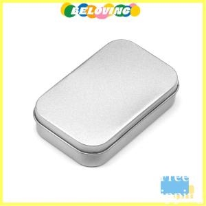 Beloving Flash Sale Kim loại hình chữ nhật rỗng nhỏ hộp thiếc tinplate đẩy kẹo trường hợp Thùng Jar bản lề container nhỏ tổ chức Lưu trữ hộp
