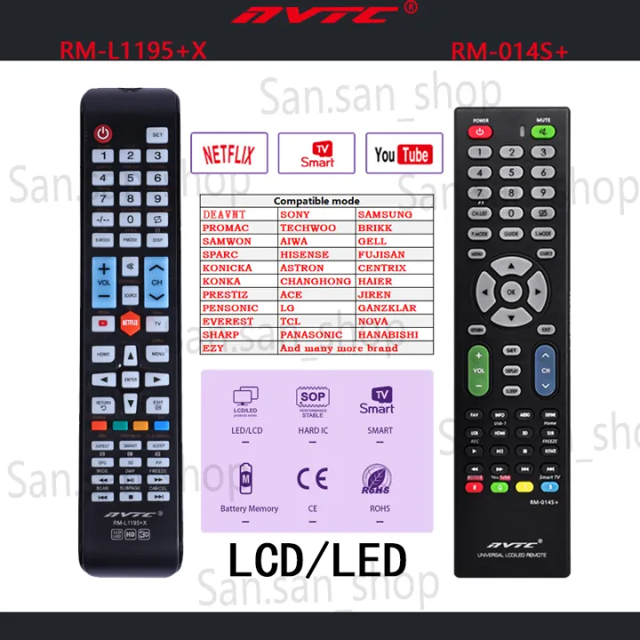 NVTC universal remote for smart tv remote for led/lcd remote control for  devant/tcl/lg/ace/promac | Lazada Singapore