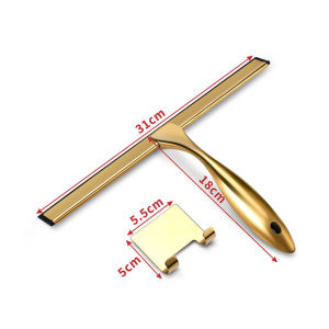 Dụng cụ gạt nước thép Stainless Steel Cleaning Spray không gỉ Gold Aluminum Shower Squeegee Window Glass Wiper Scraper