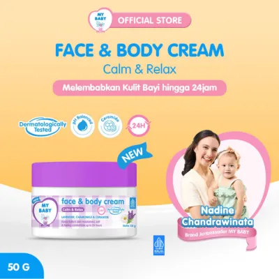 My Baby Face & Body Cream 50g – Krim Pelembap Bayi Lembut & Aman [Nourish & Ceramide / Calm & Relax / Fresh & Moist]