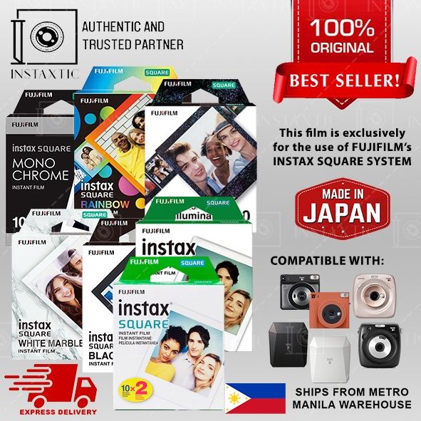 Fujifilm Instax SQUARE Film for Instax Square Printers and Cameras only ...