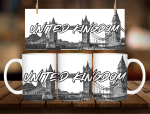 * 1 PC MUG WITH BOX * Black and White MUG NEW INTERNATIONAL DESIGN 11oz with BOX SOUVENIR ( SOUTH KOREA TAIWAN THAILAND UNITED KINGDOM USA VIETNAM )