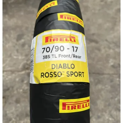 (70/90-17) Vỏ xe Pirelli Diablo Rosso Sport 70/90-17 M/C 38S TL dùng cho các dòng xe Winner Sonic Raider Exciter