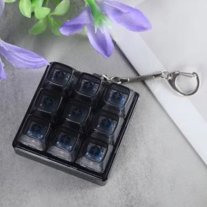 IFFINE DIY Keyboard Fidget Keychain Keys Button Keycap Clicker Toy Relaxing Pass The Time Pinch Toy Adult