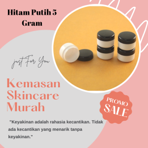 Set 10 PCS Pot Kosmetik Warna Hitam Putih 5 Gram - Tempat Organizer Makeup Praktis
