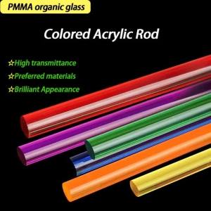 1Pcs 1M Colored Acrylic Rod Solid Cylinder Semi Transparent Organic Glass Rod Diameter 3-50mm Customized Processing