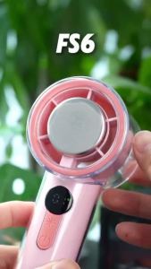 JAMAY FS6 Portable Fan 6000mAh ABS 199 Adjustable Levels Super Strong Wind Portable Fan Silent 3-in-1 Fan LED Power Display