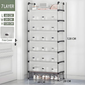 MOD Multi Layer Shoe Cabinet Transparent Storage Rack Dustproof Shoe Organizer Space Saving Closet Shelf for Home Bedroom Entryway Shoes Storage