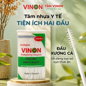 Tăm nha khoa Vinon cao cấp – Combo 250 cây làm sạch kẽ răng dùng cho răng thường & răng sứ