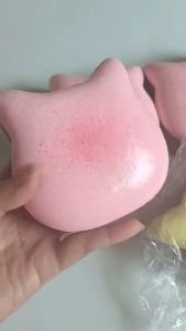 SKISOPGO Cat Shape Bread Squishy Toy Slow Rising Stress Relief Toy Antistress Fidget Sensory Squeeze Gift for Adults Kids