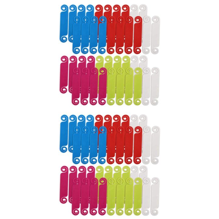 80Pcs Cable Labels Tags for Marking Wires Multicolored Cable Management Labels Clip Cord Cable Identification Marking