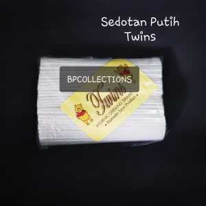 1 PAK 320 pcs Sedotan Plastik Warna Warni Putih 5mm Bungkus Panjang Kecil Straw Rainbow Twins 24.5cm ECER