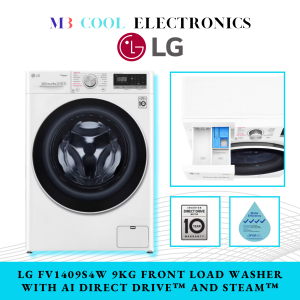LG FV1409S4W 9KG AI DIRECT DRIVE FRONT LOAD WASHING MACHINE + 2 YEARS LG WARRANTY + FREE DELIVERY