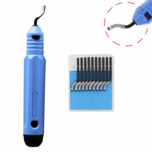 【LeeandHan】 Manual Deburring Tool Set NB1100 Handle With 10 Blades For Cleaning Rough Edges On Pipes And Metal Surfaces