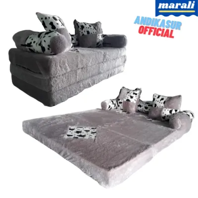 Sofa Bed Kasur Lipat Anak Sofabed Bulu Rasfur Karakter Minimalis Kursi Tamu
