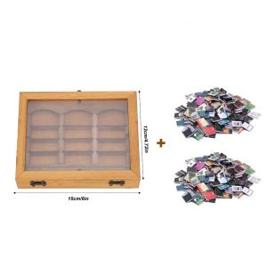 OKDEALS ตกแต่งเดสก์ทอปที่บ้าน ชั้นหนังสือความวิตกกังวล งานทำมือ ตกแต่งชั้นวางหนังสือ ชั้นหนังสือของเล่นประสาทสัมผัส สร้างสรรค์และสร้างสรรค์ ทำจากไม้ ชั้นวางหนังสือไม้ขนาดเล็ก