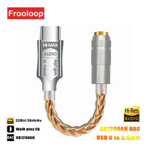 CX31993 DAC Type C to 3.5mm Jack Adapter HiFi CB1200AU EQ Toning Walk Play C-type Mouse Tail Audio AUX To USB-C Converter 32Bit