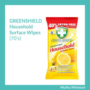 GREENSHIELD | Household Surface Wipes Household Wipes Cleansing Tissue 70s | Tisu Pembersih Rumah
