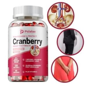 Pslalae Cranberry Supplement Made withWhole Fruit Cranberry Powder to Help Cleanse and Protect the Urinary Tract 30/60/120 Capsules