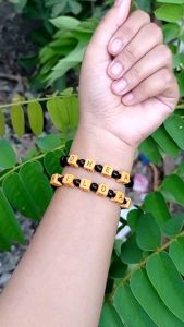 Gelang Nama Manik | Harga Per 1 pcs |Kubik Huruf Cokelat | Gelang Nama Custom Huruf | Aksesoris | Gelang manik coklat| Gelang Etnik | Gelang Surabaya termurah