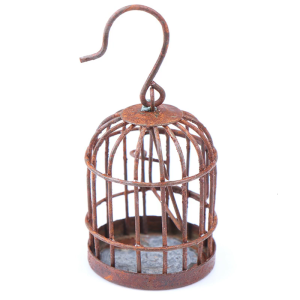 Realistic Birdcage Miniatures Desk Decors Birdcage Toy Birthday Gift Desk Windowsill Cute Yard Decors Shop Supply