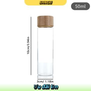 SHNGki Hạt lưu trữ bằng gỗ kín hộp Barista công cụ Quà Tặng hạt cà phê lưu trữ container ống thủy tinh với công cụ gỗ đóng chai Ống
